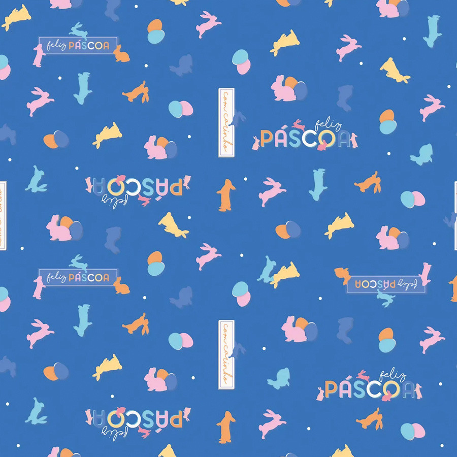 Folha para Ovos de Páscoa Feelings Azul 69x89cm - 5 unidades - Cromus - Rizzo em Oferta na Shopee