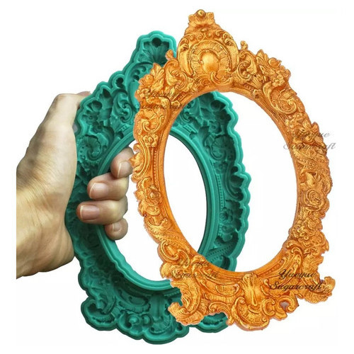 Molde De Silicone Moldura Decorada Flor Biscuit Confeitaria em Oferta na Shopee