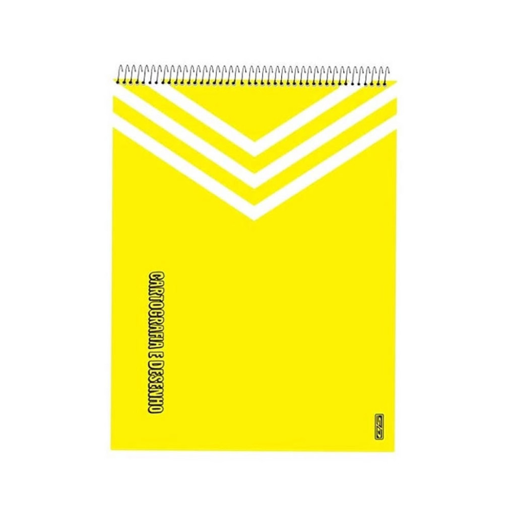 CADERNO CARTOGRAFIA 1/1 ESPIRAL 60 FOLHAS KBOM AMARELO – SÃO DOMINGOS – 10366 – UNITÁRIO
