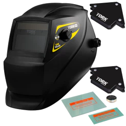 Mascara Solda Automática Com Regulagem e Função Esmerilhadeira Com 2 Esquadros e 2 Lentes Super Tork