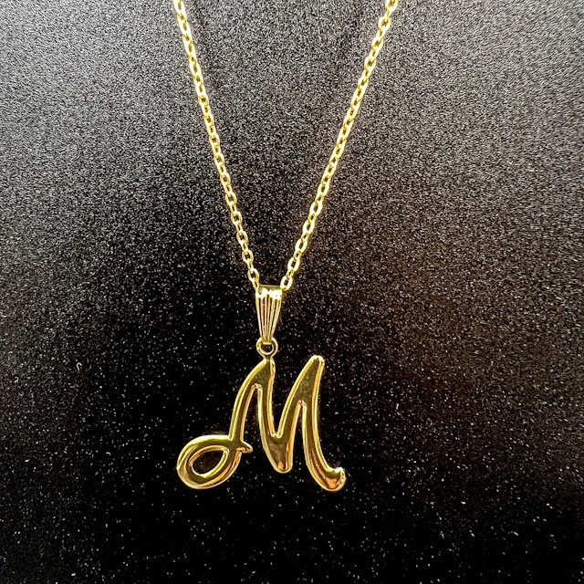 Colar De Letra Inicial nome Dourado Folheado Ouro 18K em Oferta na Shopee