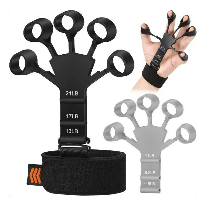 2 Garra De Dedo PCS De Silicone Treinador De Exercitador Com 6 Níveis De Resistência Para Tocador De Guitarra Alça De Pu