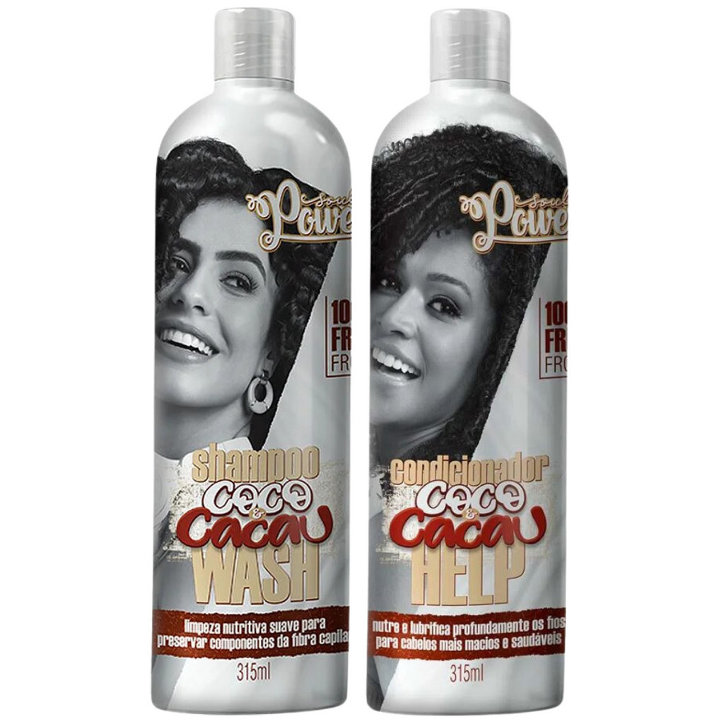 Kit Shampoo E Condicionador Soul Power Coco E Cacau Limpeza Hidratação Capilar Vegano em Oferta na Shopee