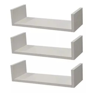 Jogo Prateleira U 70x20 Quarto Sala Cozinha Bebe Mdf Branco em Oferta na Shopee