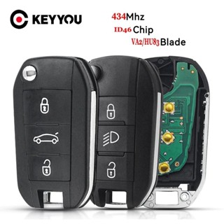 434MHz Controle Remoto Da Chave Do Carro Para Peugeot 208 2008 301 308 508 Citroen C-Elysee C4-Cactus ID46 PCF7941 Chip em Oferta na Shopee