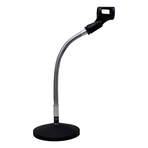 Pedestal p Microfone De Mesa Haste Cromada Flexível SM-038 Smart Com Suporte Cachimbo + Nota Fiscal
