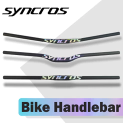 Syncros Cromo Fibra De Carbono Completa 31.8mm ultra Leve Montanha/BMX Guiador Da Bicicleta Plana/Ascensão/9 Graus MTB P