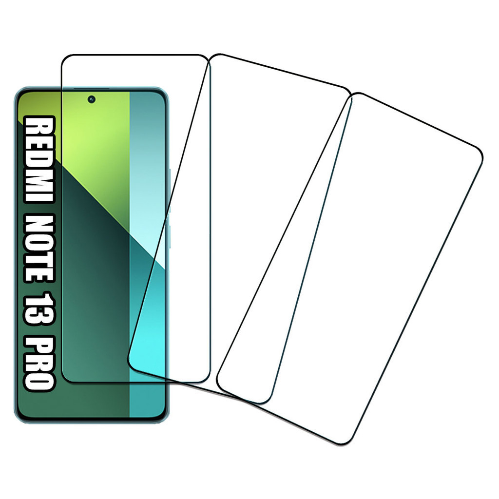 KIT 3 Películas de Vidro 3D Para Xiaomi Redmi Note 13 Pro 5g em Oferta na Shopee