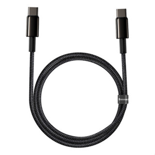 Baseus Cabo Turbo Tipo-C para Tipo-C Tungsten Gold 100W 1m Fio Trançado Alta Densidade Flexível em Oferta na Shopee