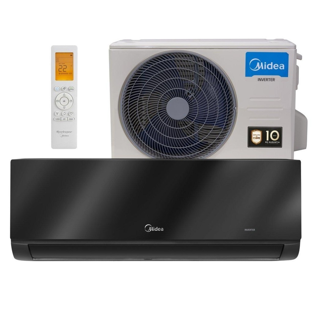 Ar Condicionado Split Hi Wall Inverter Springer Midea 12000 Btus Quente e Frio Xtreme Save Connect Black Edition 220V