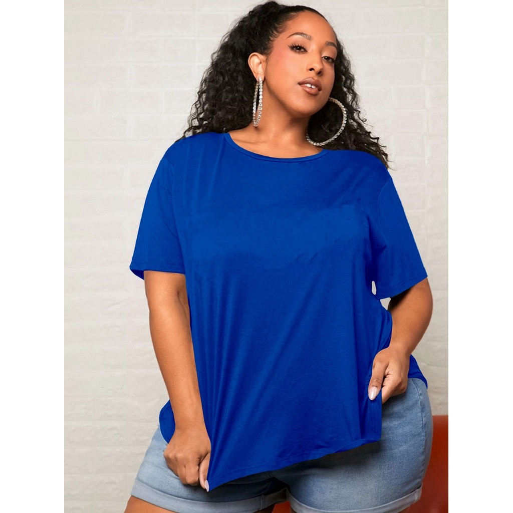 Camiseta Feminina Despojada Básica Estilosa Casual T Shirt Lisa Moderna Streetwear Lisa Oversized