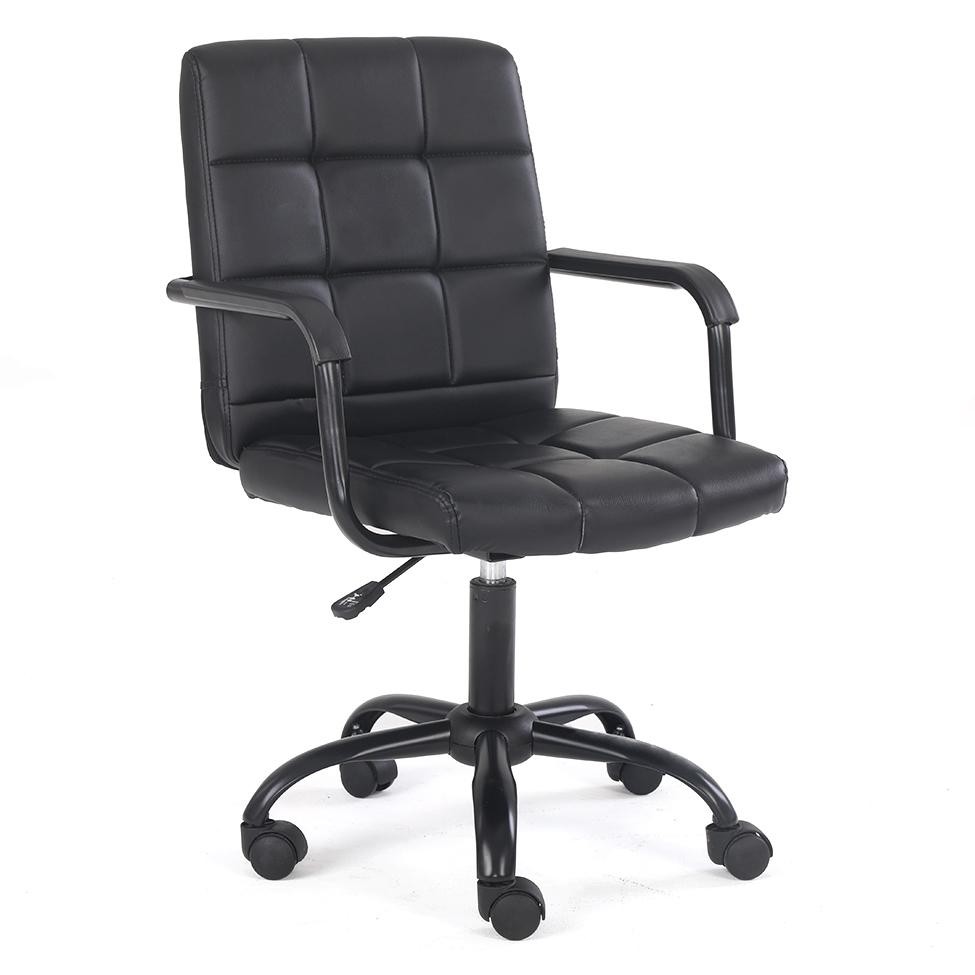 Cadeira de Escritório Secretária Giratória Fitz Repuxada Preta em Oferta na Shopee