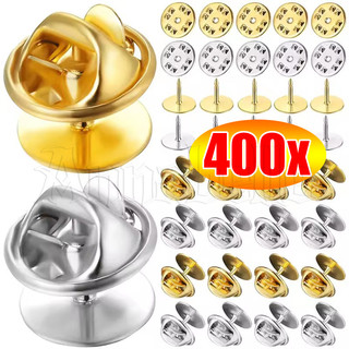 400 Peças De Acessórios De Broche Com Fecho De Borboleta De Metal-Roupas DIY-Alfinete De Lapela De Gravata De Unha Nas C