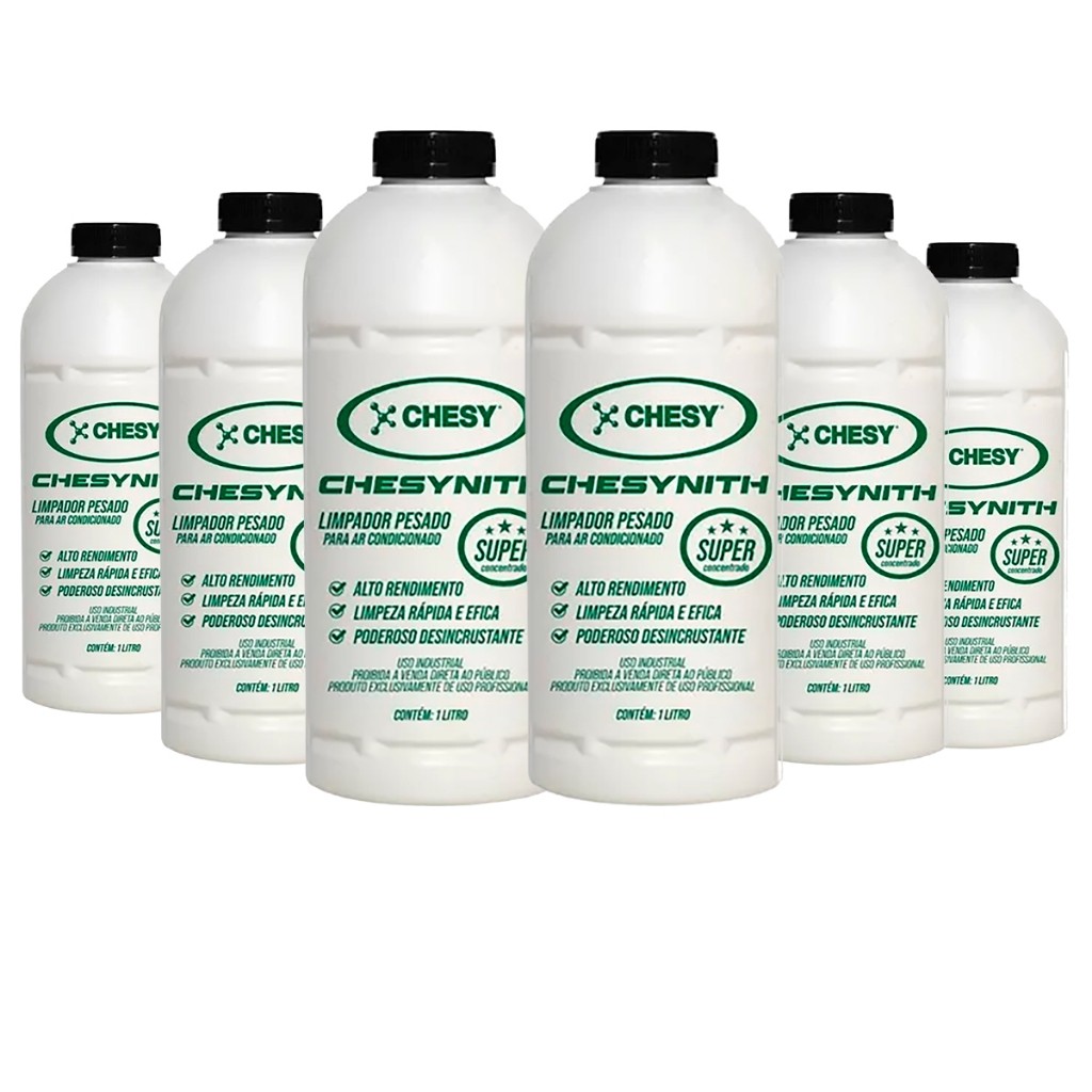 Kit 6 Limpadores Pesado Para Ar Condicionado 1 Litro Etaniz
