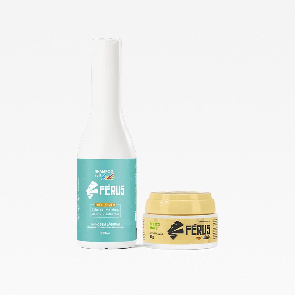 Shampoo + Cera Efeito Mate Férus Kids Banana