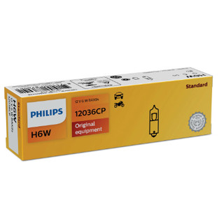 10 Lâmpada Halogéneo H6W 6W 12V Gama Original Philips em Oferta na Shopee