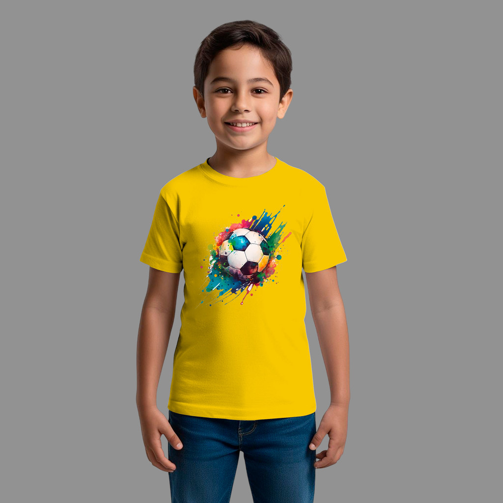 Camiseta Infantil Básica Masculina Streetwear Casual Confortável Gola Redonda Bike Color
