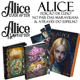 Combo Alice Ever After + Never After + País das Maravilhas & Através do Espelho Luxo Capa Dura em Oferta na Shopee