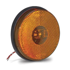 Lanterna Lateral Led Redonda Universal 85mm Amarela