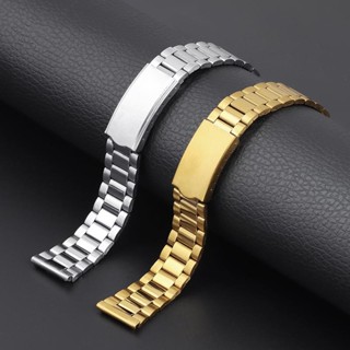 Pulseira De Relógio De Aço Inoxidável 14mm 18mm 20mm Não Sólida De Três Contas Metal De Baixo Preço Atacado Universal