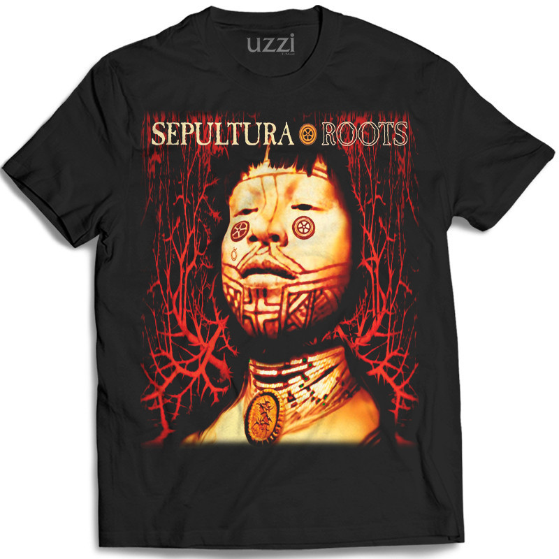 Camiseta Sepultura Roots Camisa Em Algodão Blusa De Rock em Oferta na Shopee