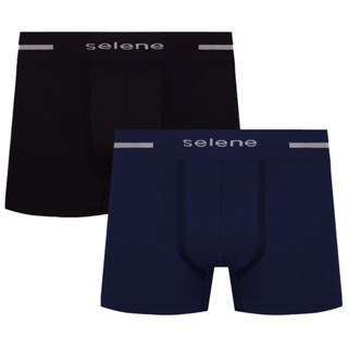 Kit 2 Cueca Box Boxer Microfibra Selene Masculina Original