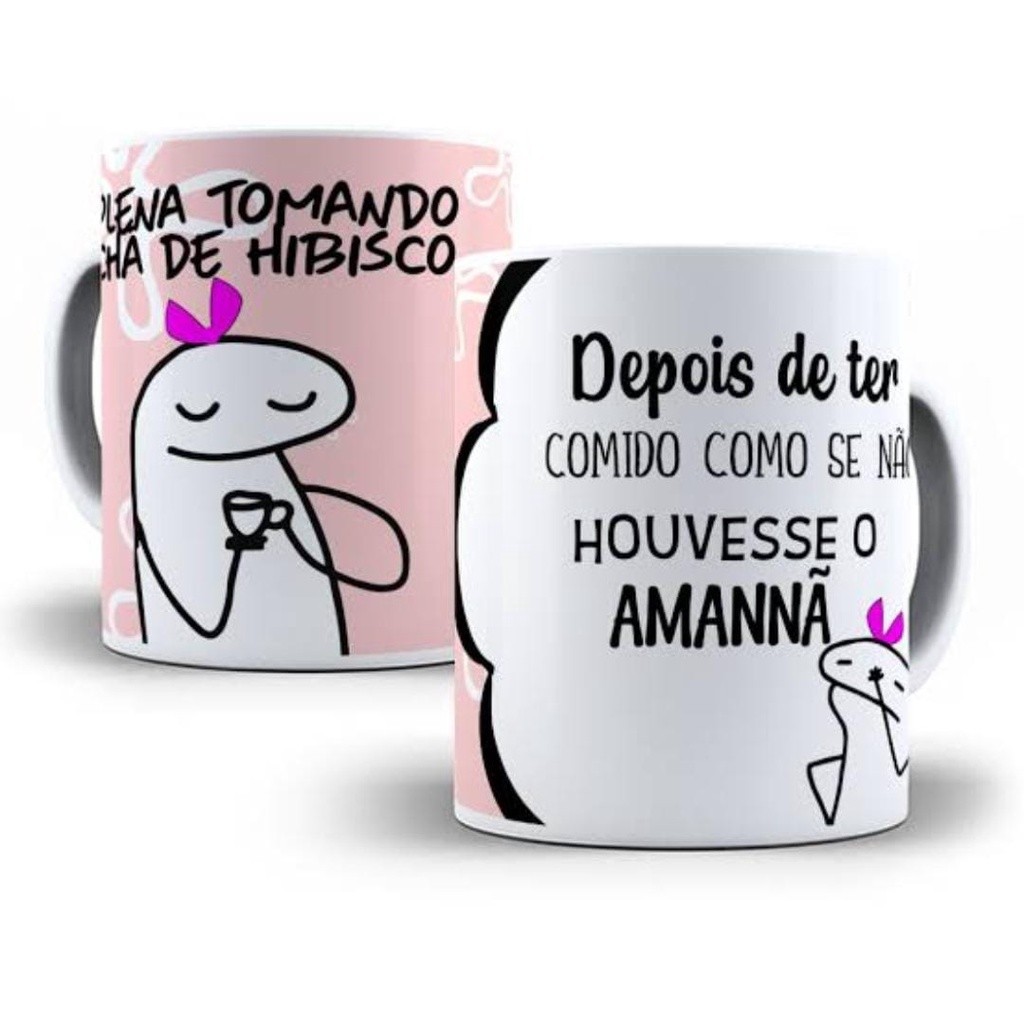 Caneca Meme Flork 350ml Caneca flork personalizada aguarde instalando paciência amiga amigas amigo amizade.