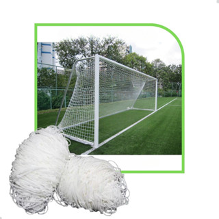 Par de Rede de Futebol Society 4m Quadrada Sem Nó Fio 2 Seda Sports Mania em Oferta na Shopee