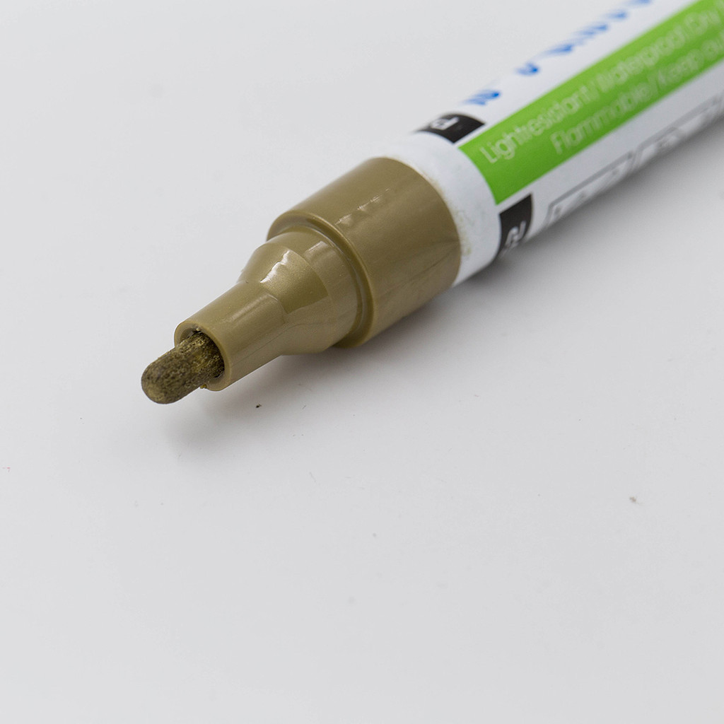 Caneta Marcador Permanente Borracha Metal Madeira Plástico Ouro