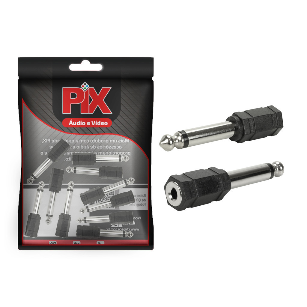 10x Plug Adaptador P10 Mono para P2/J2 Jack Mono +Qualidade em Oferta na Shopee