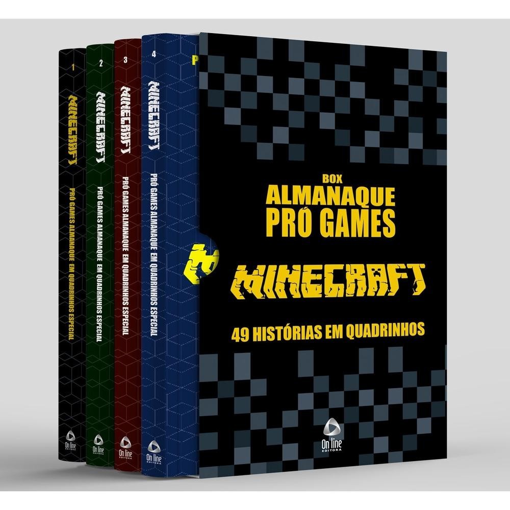 Coleção Pró-Games Almanaque em Quadrinhos Minecraft - Box com 4 Livros em Oferta na Shopee