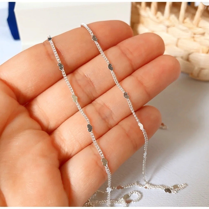 colar Choker feminina folheado banhada a prata 925 a ouro 18K