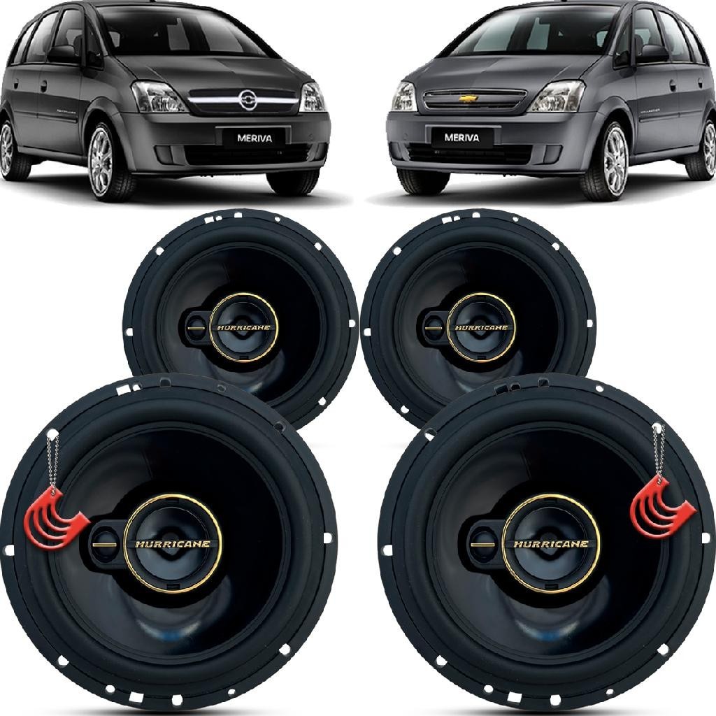 Kit Alto Falantes Dianteiros e Traseiros Chevrolet Meriva 2002 até 2012 - Hurricane Aurum 480w em Oferta na Shopee