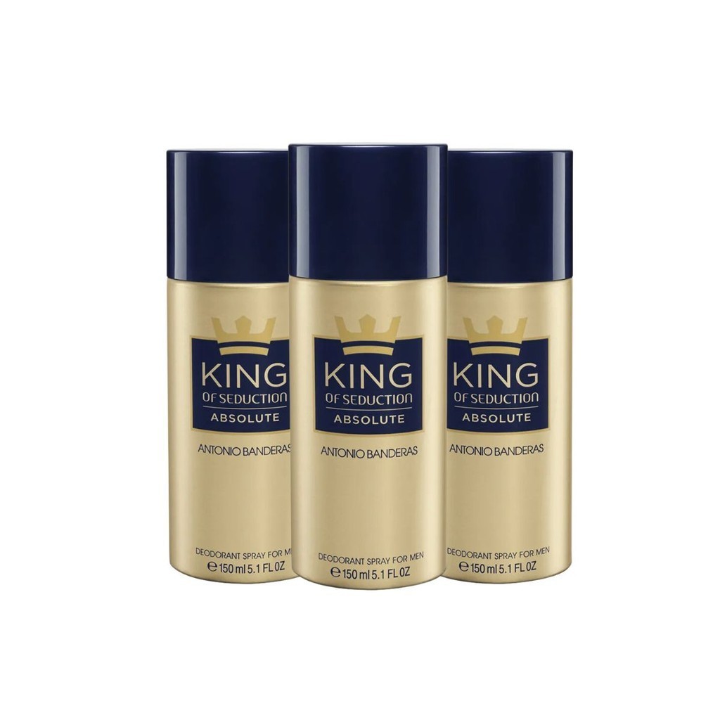 Antonio Banderas Kit 3un King Of Seduction Absolute Desodorante 150ml - Beauty