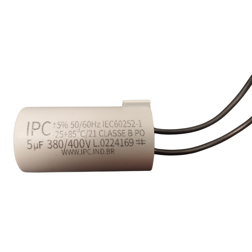 Capacitor Para Ventilador 2 Fios 5uf 380/400vac 50/60hz Ipc