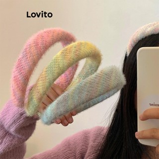 Lovito Casual Tiara de Cabelo Feminina Simples Colorblock LFA09760