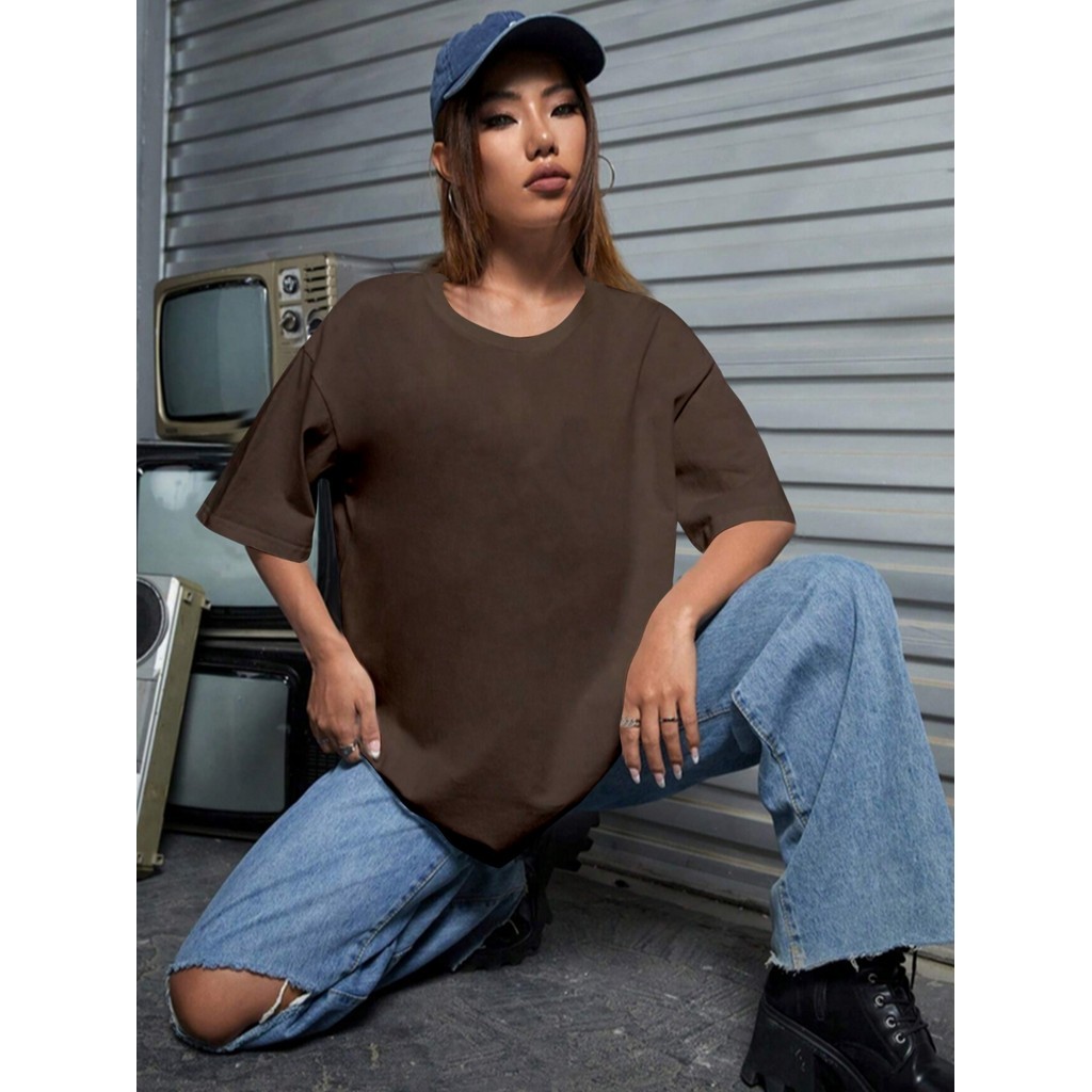 Camiseta Streetwear Estilosa Academia Fitness Camisa Larga Fitness T Shirt Feminina Oversized Casual