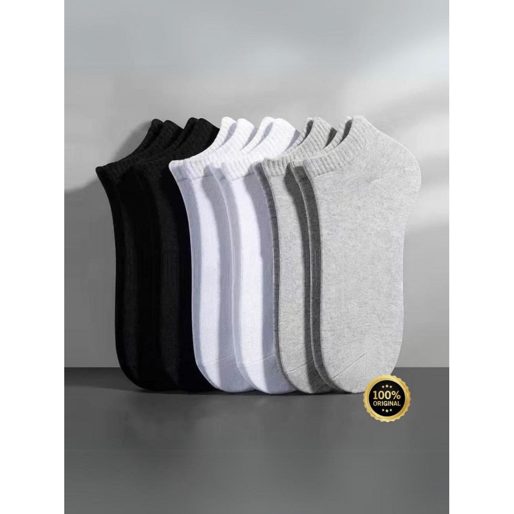 Kit 12 Pares de meia soquete de algodão unisex Cano curto