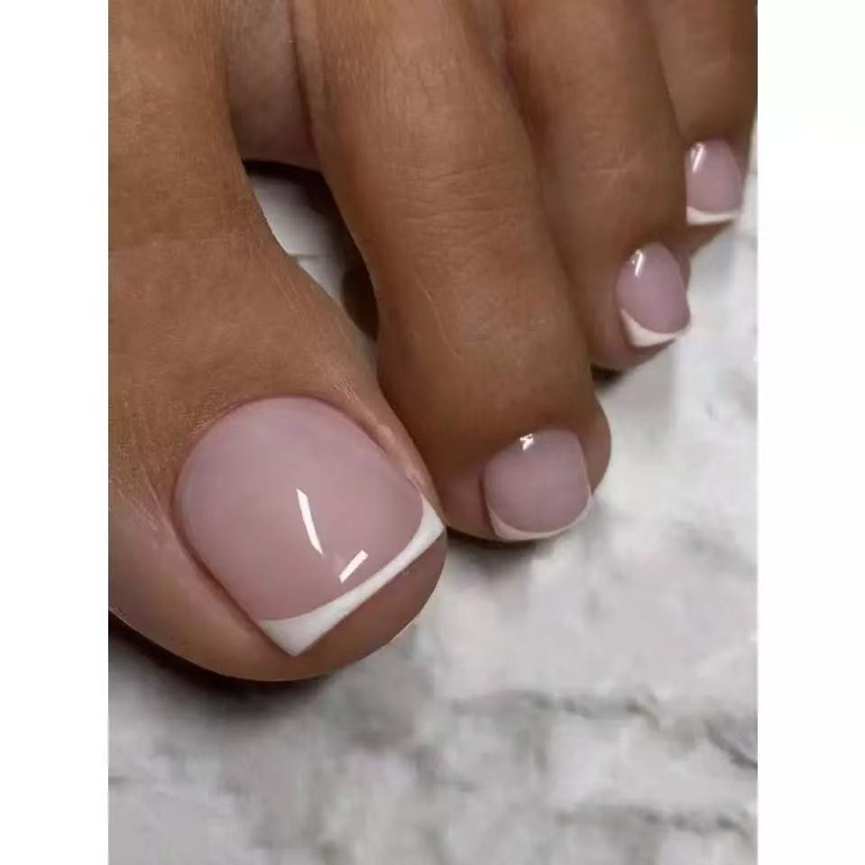10 peças Unhas Decoradas para Pés Artesanais  Modelo Simples mas Elefante Pedicure Francesinha Branca em Oferta na Shopee