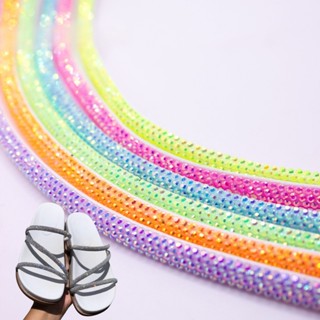 Tubo de Strass Meia Cana 6mm 1 Metro Para Tiara Laço Chinelo em Oferta na Shopee
