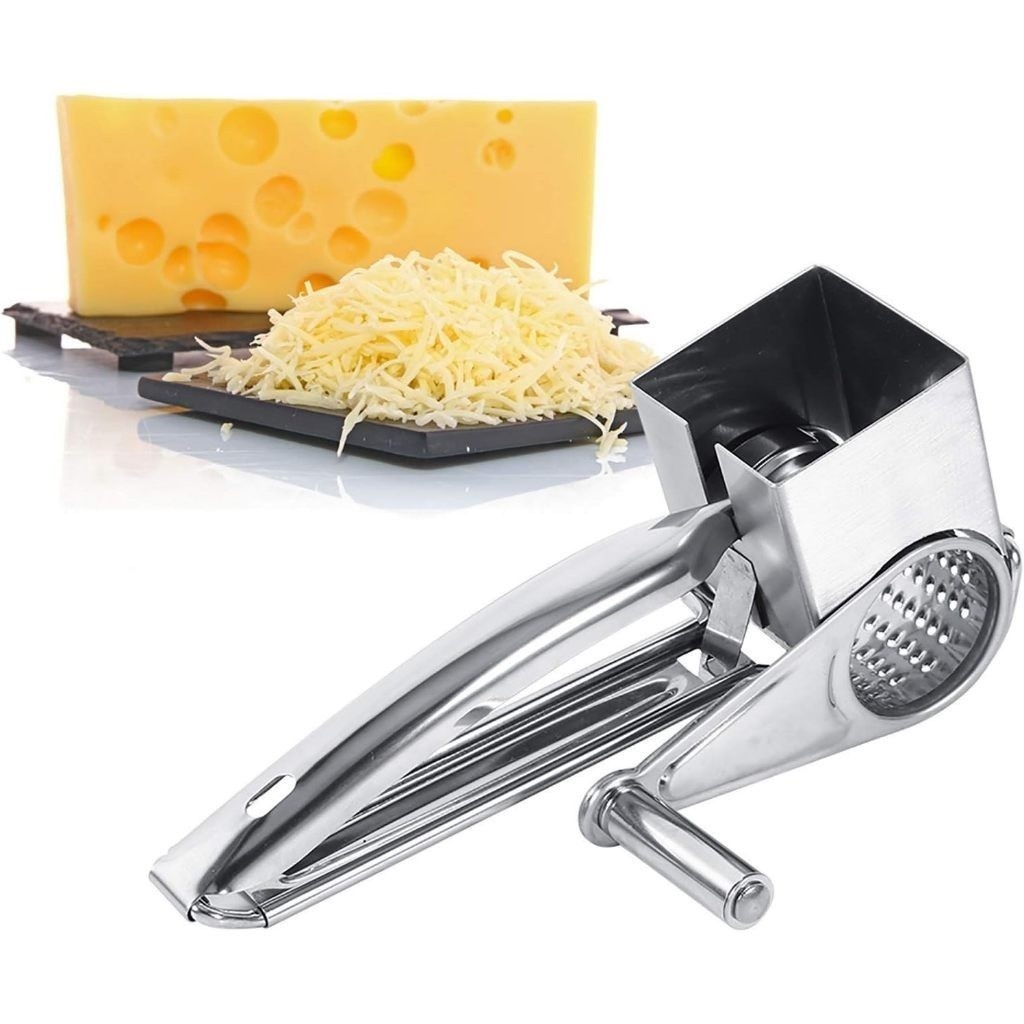Ralador De Queijo Em Aço Inox Profissional Triturador Manual Super Prático