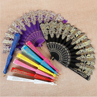 Kit 12 Leque Dobrável Paetê Luxo com Decoração Brilho para Abanar em Oferta na Shopee