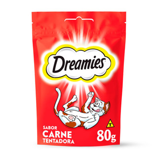Petisco Dreamies Carne Para Gatos Adultos 80g em Oferta na Shopee