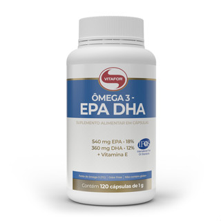 Ômega 3 EPA DHA Cápsulas 1g - Vitafor 120 cápsulas