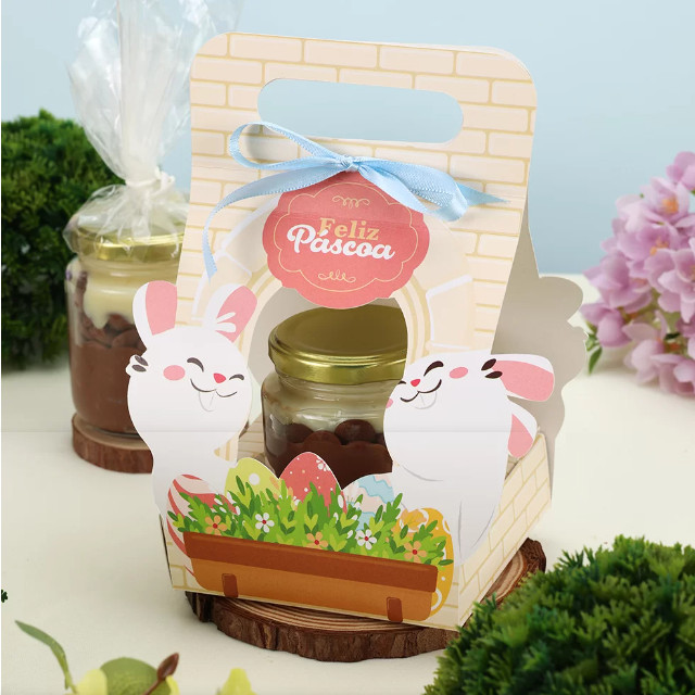 10 Embalagem Cestinha Transporte Páscoa 3998  (PASCOA JANGO OUTLET) em Oferta na Shopee