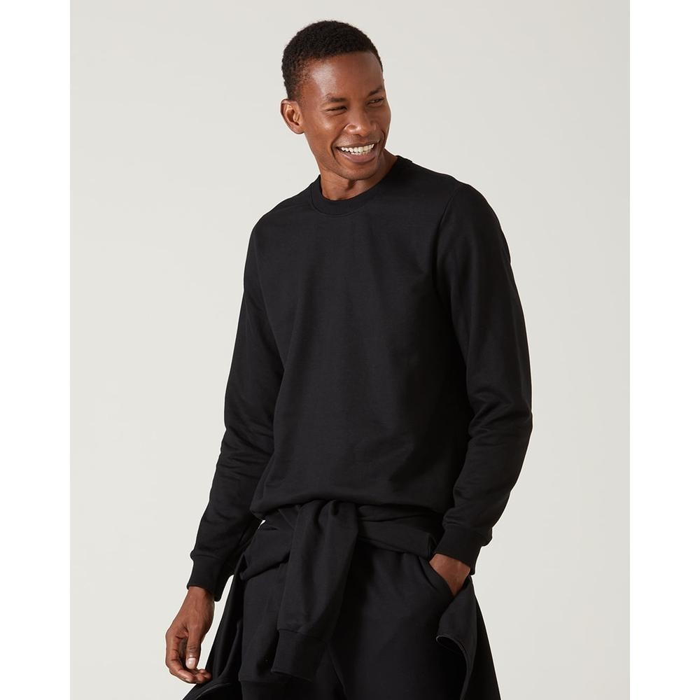 Blusão Básico Masculino Decote Redondo Em Moletom Flanelado em Oferta na Shopee