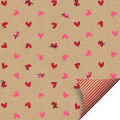 Folha para Ovos de Páscoa Papel Kraft Amor 69x89cm - 5 unidades - Cromus - Rizzo