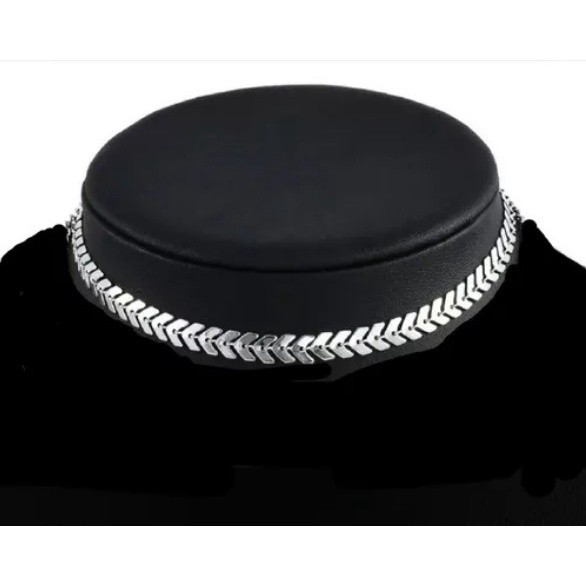 Exclusivo Choker Escamas - Aço Inox Barato Para