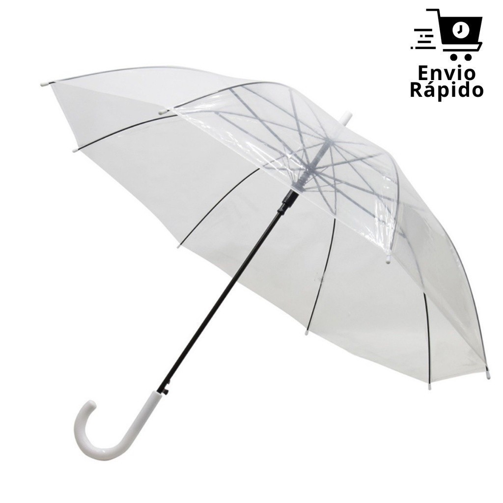 Guarda Chuva Transparente | Sombrinha | Resistente | Bengala | Automático A-121