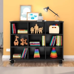 Nicho Organizador Multifuncional com Rodízios Toys Q01 Preto - Mpozenato